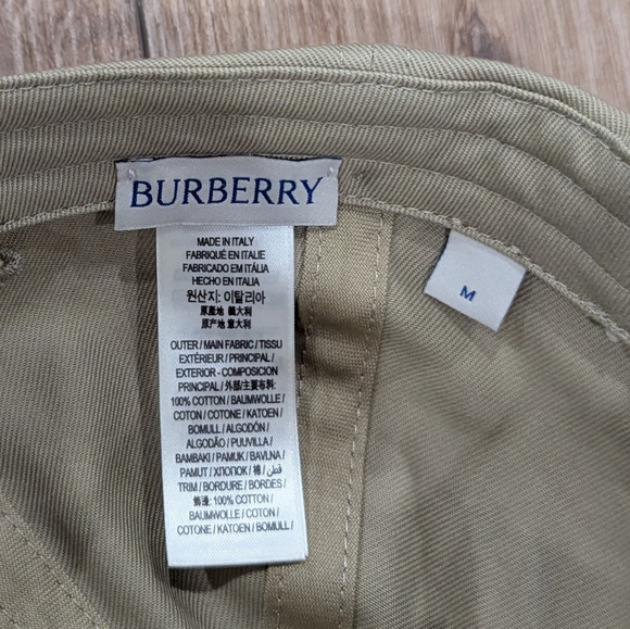 $440 Mens Burberry "EDK" Cotton Baseball Cap Hat Hunter Medium - Picture 3 of 6